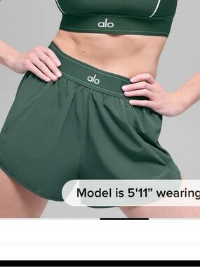 ALO Yoga Forest Green High-Waist Women's Athletic Shorts